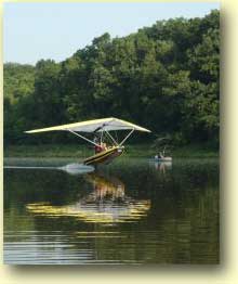 Seair landing on a beautiful summer morning